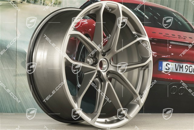 21-inch wheel rim "GT Design", 9,5J x 21 ET 27, platinum satin matt