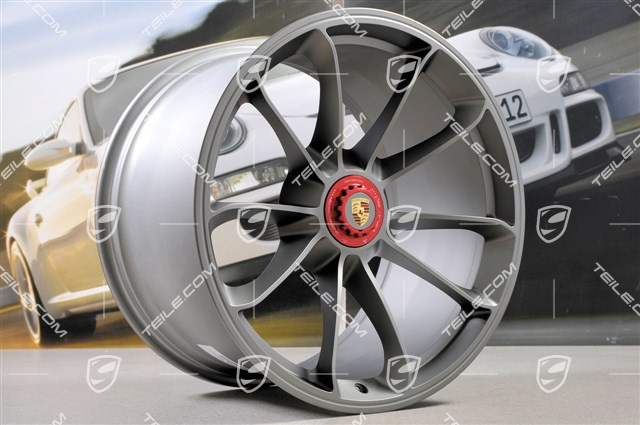 20" rims set GT3, 9J x 20 ET55 + 12J x 20 ET47, Platinum satin mat