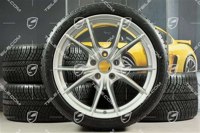 20" Winterräder Satz Carrera S (IV), gebrauchte Felgen 8,5J x 20 ET49 + 11J x 20 ET56 + NEUE Michelin Pilot Alpin PA4 N1 Winterreifen 245/35 R20 + 295/30 R20