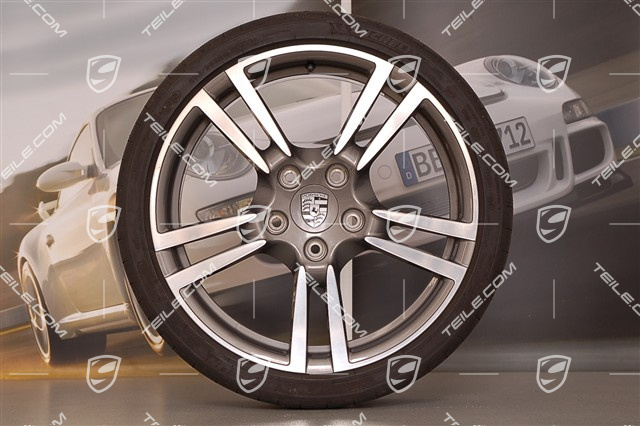 19-inch Turbo II summer wheel set, wheels 8Jx19 ET57+11J x 19 ET 51 + summer tyres 235/35 ZR 19+305/30 ZR 19, without TPMS