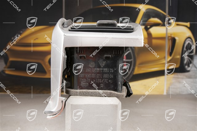 Dashboard side vent / defroster trim / cover, Galvano silver, Carrera S / GTS, L