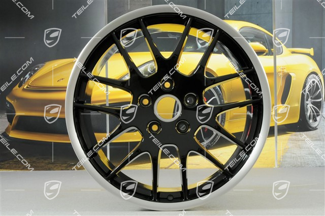 20-inch RS Spyder wheel rim set, 9,5J x 20 ET65 + 10,5J x 20 ET65, for winter tires, black high gloss + silver