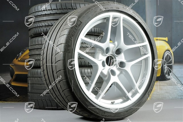 19-inch Carrera S II summer wheel set, rims 8J x 19 ET57 + 11J x 19 ET51 + NEW Michelin summer tyres 235/35 R19 + 305/30 R19