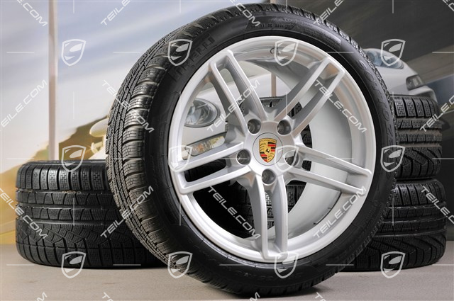 19" winter wheel set Carrera, wheels 8,5J x 19 ET54 + 11J x 19 ET48 + winter tyres 235/40 R19 + 295/35 R19, TPMS