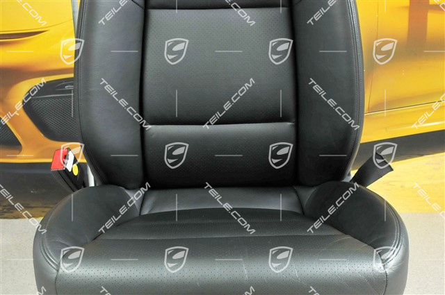 Sitz, el. einstellbar, Leder, Schwarz, L