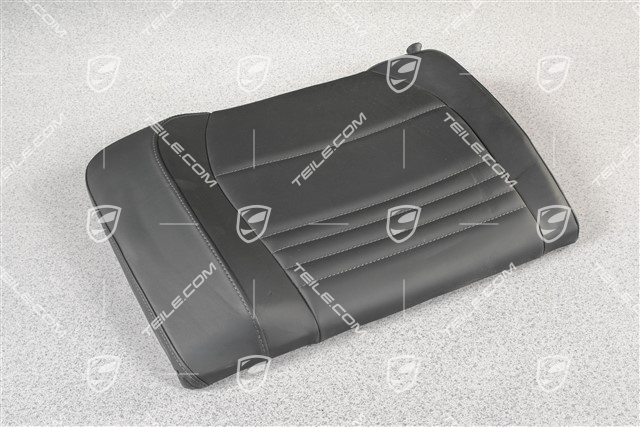 Back seat backrest, leather, black, Coupe, L