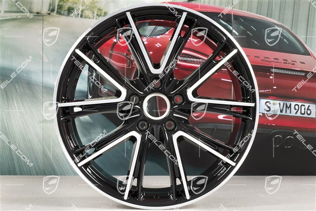 21" Felga Panamera Exclusive, 9,5J x 21 ET71, czarny wysoki połysk