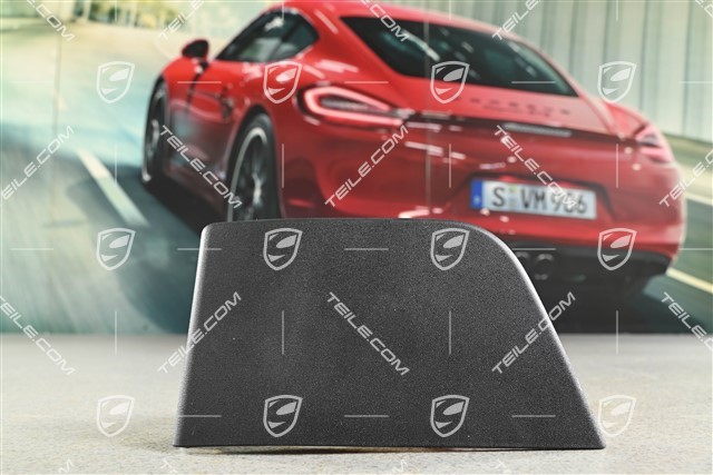 Side skirt moulding, front, Black matte, L
