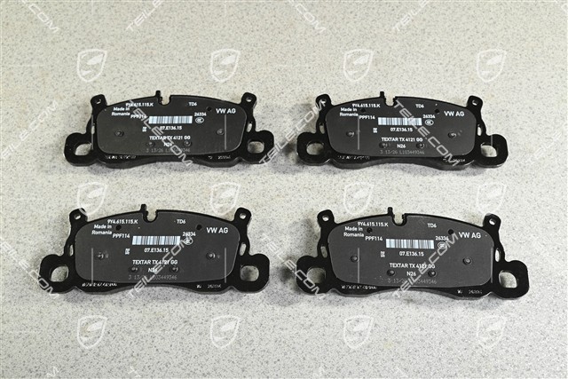 Brake pads set, front axle