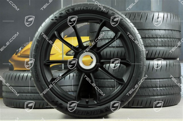 20+21" GT3 RS wheel set, rims: front 9,5J x 20 ET50 + rear 12,5J x 21 ET48 + Michelin Pilot Sport Cup 2 summer tyres: 265/35 R20 + 325/30 R21, black