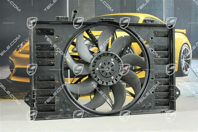 Cooling air duct with fan, Turbo