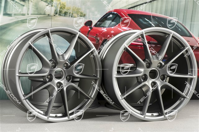 20" Carrera S (III) Felgensatz, 8,5J x 20 ET51 + 11J x 20 ET70, Platinum-Seidenmatt