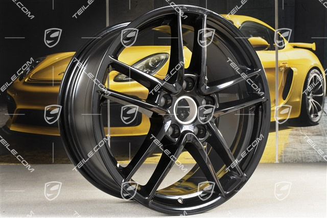 19-inch Panamera Turbo II wheel set, 10J x 19 ET61 + 9J x 19 ET60, black high gloss