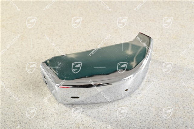 Rear bumper, Chromed horn with rubber buffer, L=R