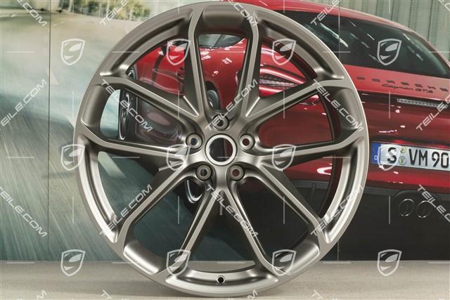 21-inch wheel rim "GT Design", 9,5J x 21 ET 27, platinum satin matt