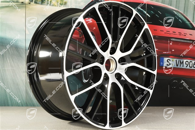 21" Felga Panamera Exclusive Design Sport, 10,5J x 21 ET71, czarny wysoki połysk