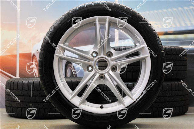 18-inch Boxster S II winter wheel set (with tyres), front wheels 8J x 18 ET57 + rear 9J x 18 ET43 + Michelin tyres 235/40 ZR18 + 255/40 ZR18