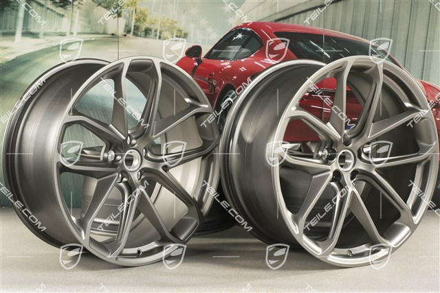 21-inch GT Design, alloy wheels set, 9,5J x 21 ET27 + 10J x 21 ET19, Platinum satin-matt