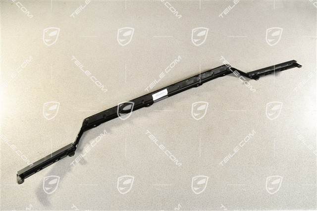 Rear bumper cover trim, lower,  stainless steel, black matte