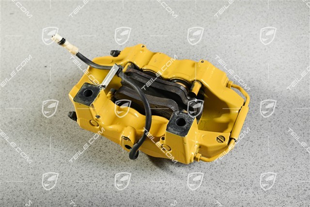 PCCB Fixed calliper without pads, yellow, GT3 / GT2 / Turbo, R