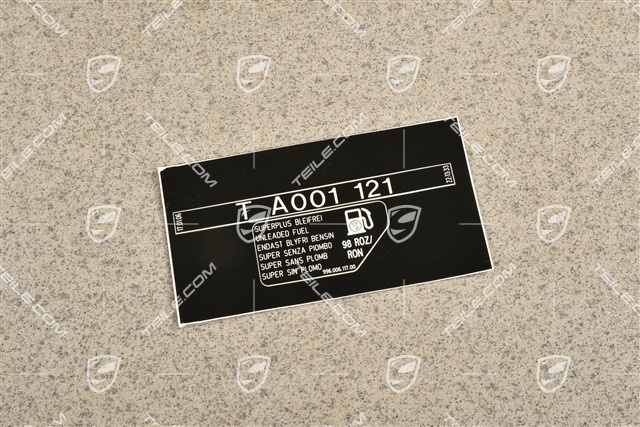 Klebeschild / Hinweiss / Kennschild Kraftstoffart 98 ROZ