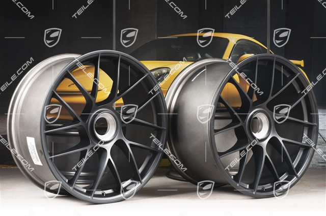 20-inch wheel rim set Turbo Sport III, central lock, 9J x 20 ET51 + 12J x 20 ET63, silky gloss black mat