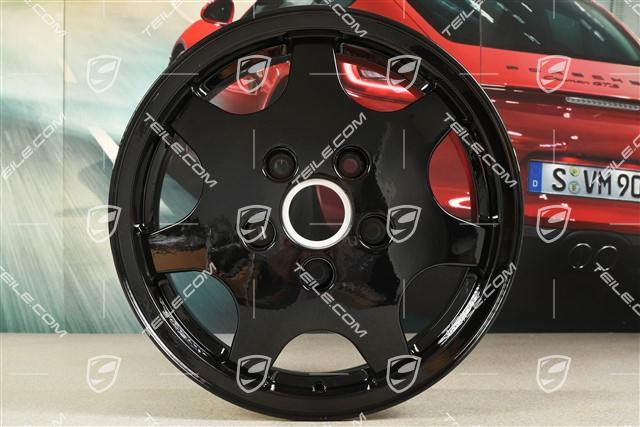 16" Felga Design 90, Carrera 2/4, 8J x 16 ET52,3, czarny wysoki połysk