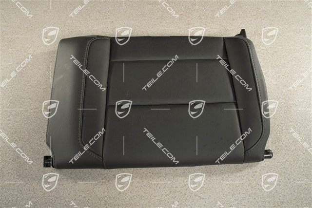 Convertible, Back seat backrest, leather, Black, L