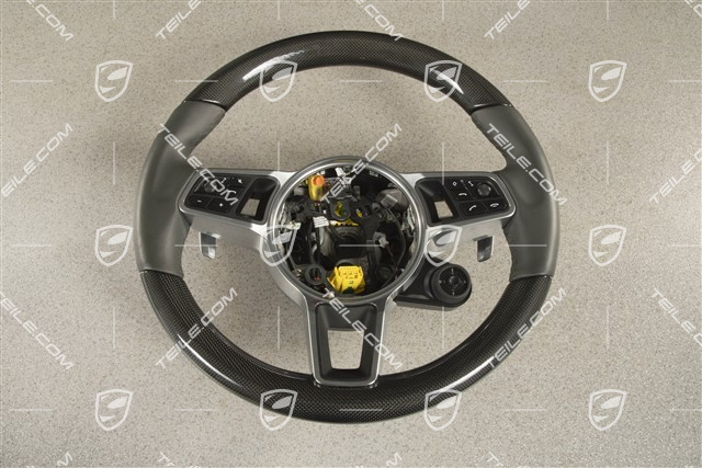 Lenkrad / Multifunktionslenkrad, Beheizbar, Carbon, Schiefergrau / Sport Chrono Paket Plus