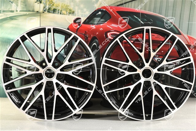 21-inch wheel rim set RS Spyder Design, 11J x 21 ET49 + 9,5J x 21 ET46, black high gloss