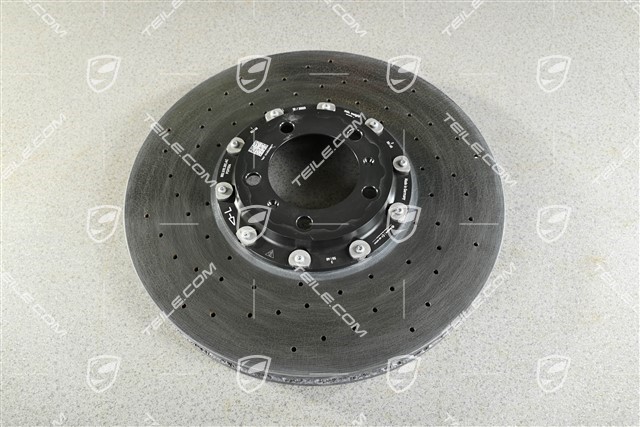 Turbo, PCCB, Ceramic brake disc, front axle,  for black / yellow brake caliper, L