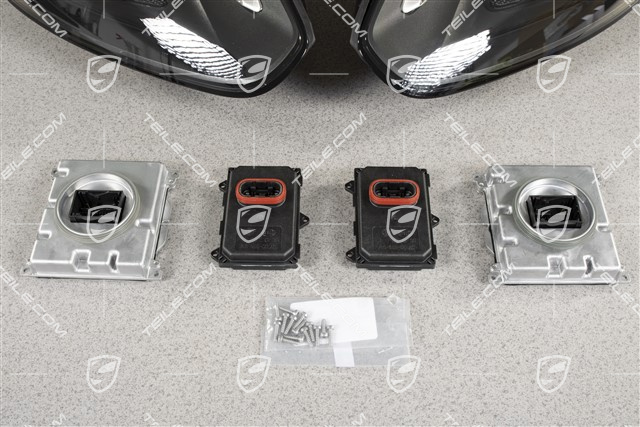 LED-Scheinwerfer + dyn. Kurvenlicht, Schwarz, Satz, L+R