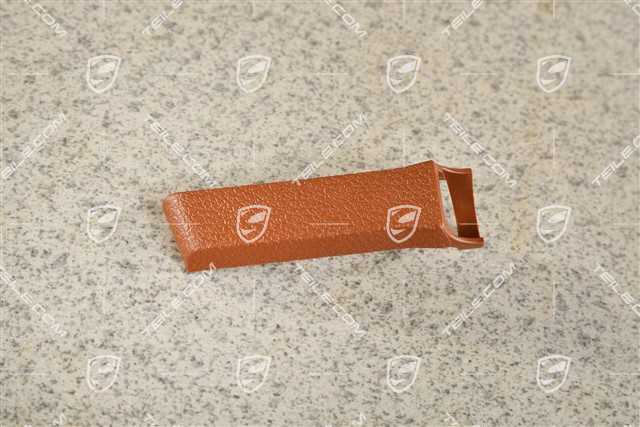 Front seat rail adjuster cover, Chestnut brown, L