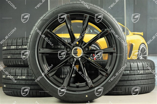 19-inch Boxster S summer wheel set, rims 8J x 19 ET57 + 10J x 19 ET45 + NEW Pirelli P Zero summer tyres 235/40 R19 + 265/40 R19