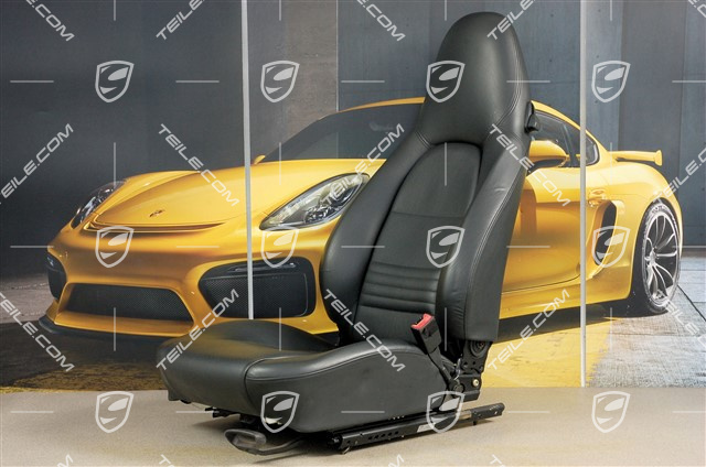 Seat, manual adjustable, leather, Metropole blue, damaged, R