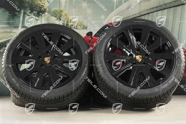 20-inch Taycan Tequipment Design winter wheel set, rims 9J x 20 ET54 + 11J x 20 ET60 + NEW Goodyear winter tyres 245/45 R20 + 285/40 R20