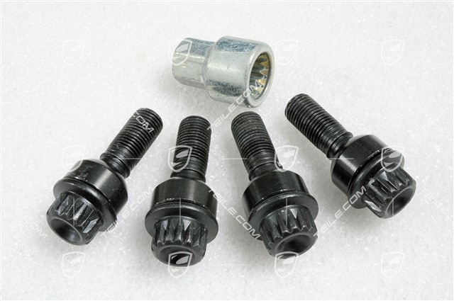 Anti-theft protection set / 5-mm spacers (front + rear), black Anti-theft protection set / 5-mm spacers (front + rear), black