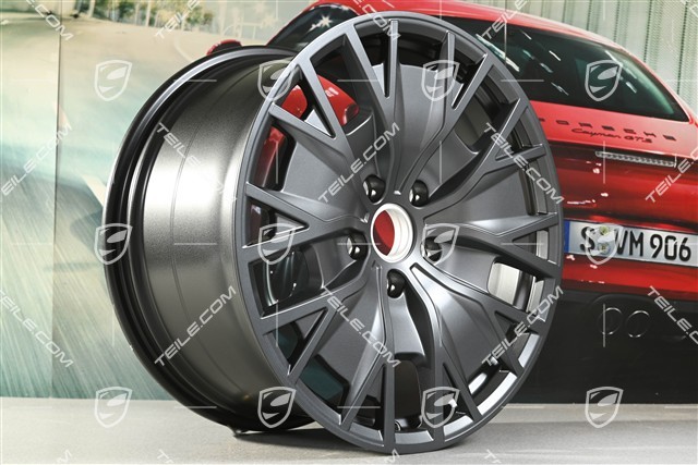 20-inch Turbo S Aero Design wheel rim set, 9J x 20 ET54 + 11J x 20 ET60, in anthracite grey