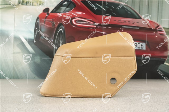 Rear seat cushion pad, Leather, Sand beige, L
