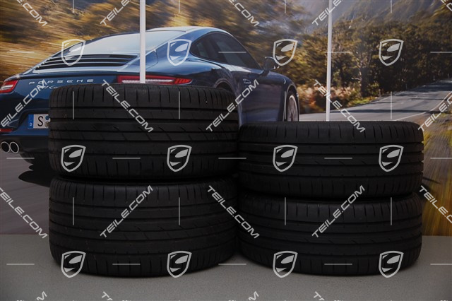 19-inch Carrera summer wheel set, 8,5J x 19 ET54 + 11J x 19 ET69, summer tyres 235/40 R19 + 285/35 R19