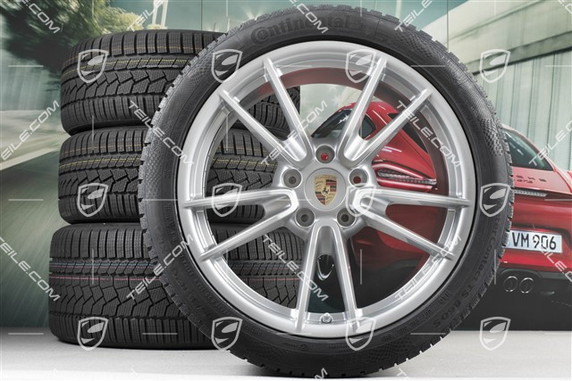 19-/20-inch Carrera winter wheel set, wheel rims 8,5J x 19 ET52 + 11J x 20 ET66 + Continental winter tyres 235/40 R19 + 295/35 R20, with TPMS