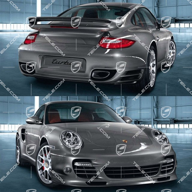 TURBO Coupe AERO KIT SATZ, Heckspoiler (inkl. Motordeckel) + 2x Spoilerlippe (vo.+hi.) + 2x Schweller (L+R)