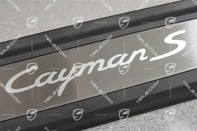 Einstiegleiste, Edelstahl, mit Schriftzug "Cayman S", R