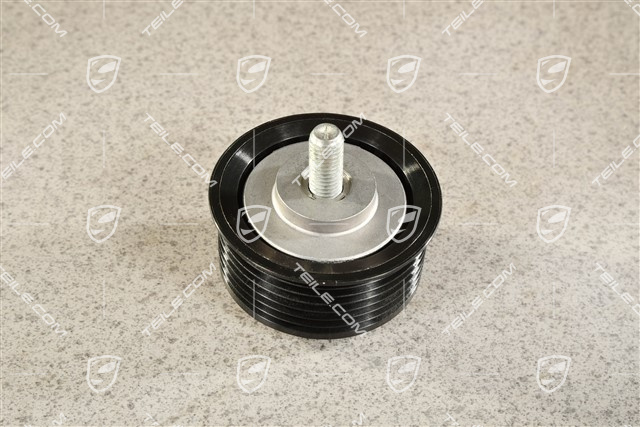 Deflection roller / guide / pulley with screw