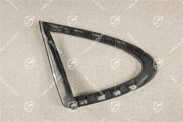 Moulding, Side window, Rear, Aluminium, R