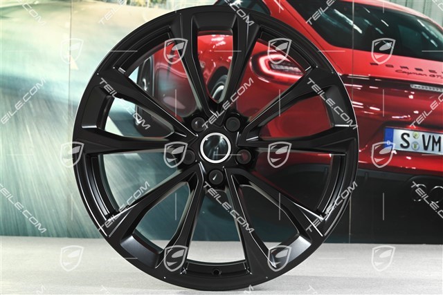 19-inch wheel rim Macan Design-Rad, 8,5J x 19 ET21, black satin mat