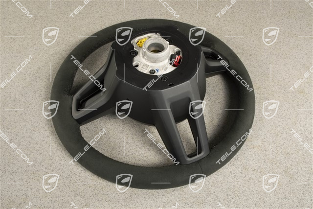 Multifunction steering wheel, Alcantara, Black/Black, Heated
