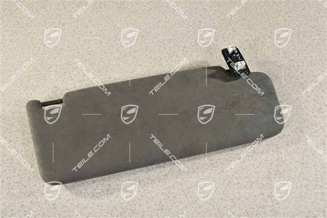 Sonnenblende, mit Spiegel, Alcantara, Schwarz, L