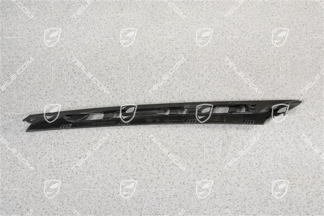 Centre disc / trim for front bumper retaining frame, Black matte, R