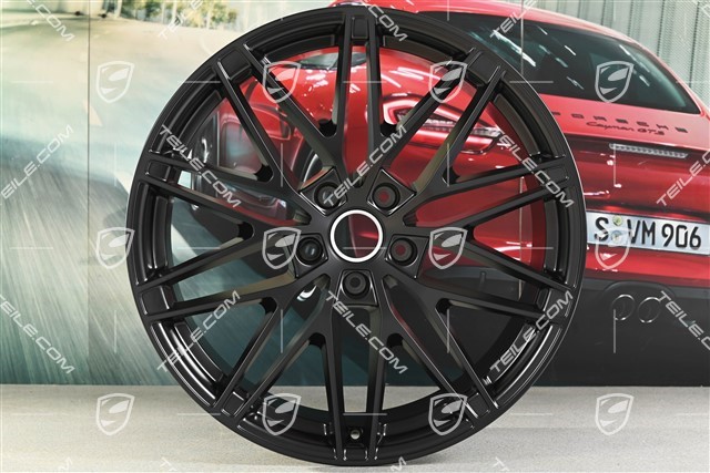 22" Macan RS Spyder Design Felge, 11J x 22 ET47, schwarz seidenmatt
